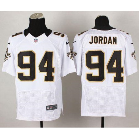 Saints #94 Cameron Jordan White Men's Stitched NFL Elite Jersey