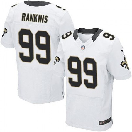 Saints #99 Sheldon Rankins White Men's Stitched NFL Elite Jersey