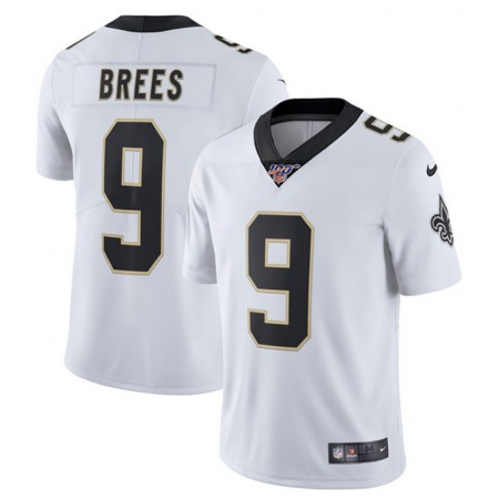 Men's New Orleans Saints #9 Drew Brees White 2019 100th Season Vapor Untouchable Limited Stitched NFL Jersey