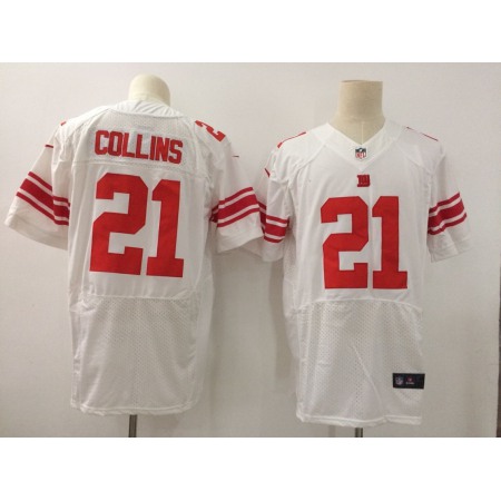 Men's New York Giants #21 Landon Collins White Elite Stitched Jersey