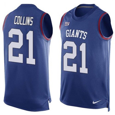 Giants #21 Landon Collins Royal Blue Team Color Men's Stitched NFL Limited Tank Top Jersey