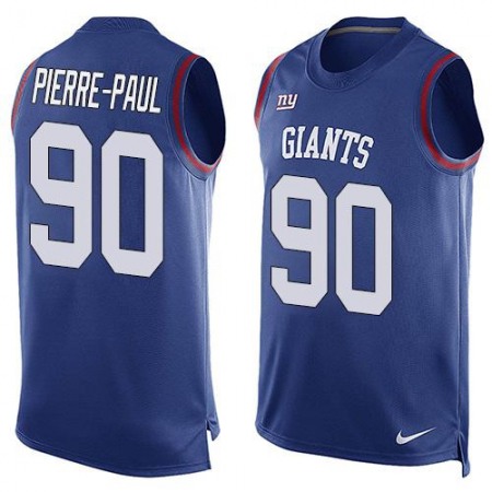 Giants #90 Jason Pierre-Paul Royal Blue Team Color Men's Stitched NFL Limited Tank Top Jersey