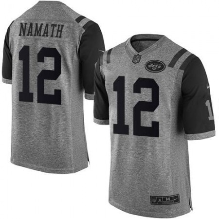 Jets #12 Joe Namath Gray Men's Stitched NFL Limited Gridiron Gray Jersey