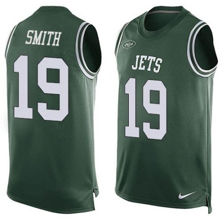 Jets #19 Devin Smith Green Team Color Men's Stitched NFL Limited Tank Top Jersey