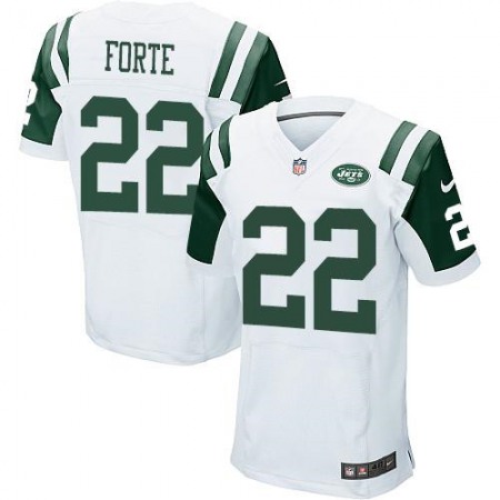 Jets #22 Matt Forte White Men's Stitched NFL Elite Jersey