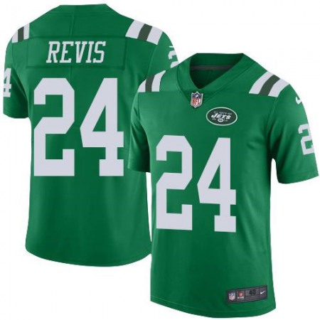 Jets #24 Darrelle Revis Green Men's Stitched NFL Elite Rush Jersey