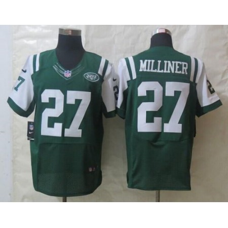 Jets #27 Dee Milliner Green Team Color Men's Stitched NFL Elite Jersey