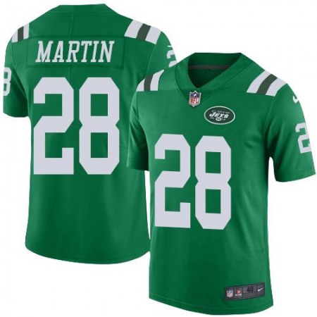 Jets #28 Curtis Martin Green Men's Stitched NFL Elite Rush Jersey