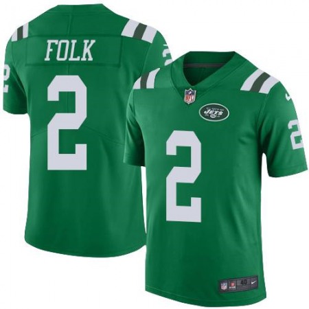 Jets #2 Nick Folk Green Men's Stitched NFL Elite Rush Jersey