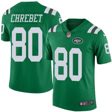 Jets #80 Wayne Chrebet Green Men's Stitched NFL Elite Rush Jersey