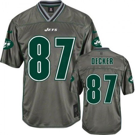 Jets #87 Eric Decker Grey Men's Stitched NFL Elite Vapor Jersey