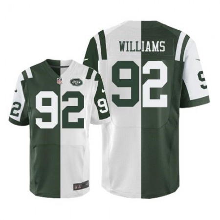 Jets #92 Leonard Williams Green/White Men's Stitched NFL Elite Split Jersey