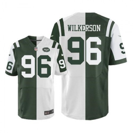 Jets #96 Muhammad Wilkerson Green/White Men's Stitched NFL Elite Split Jersey