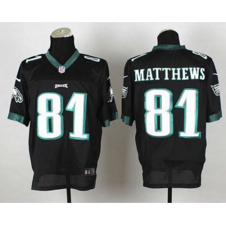 Eagles #81 Jordan Matthews Black Alternate Men's Stitched NFL Elite Jersey