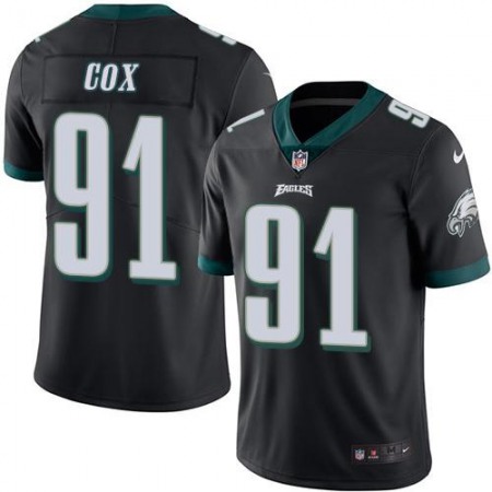 Eagles #91 Fletcher Cox Black Men's Stitched NFL Limited Rush Jersey