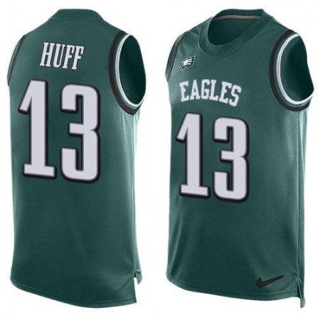 Eagles #13 Josh Huff Midnight Green Team Color Men's Stitched NFL Limited Tank Top Jersey
