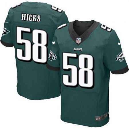 Eagles #58 Jordan Hicks Midnight Green Team Color Men's Stitched NFL New Elite Jersey
