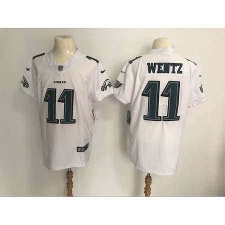 Men's Philadelphia Eagles #11 Carson Wentz White Vapor Untouchable Elite Stitched NFL Jersey