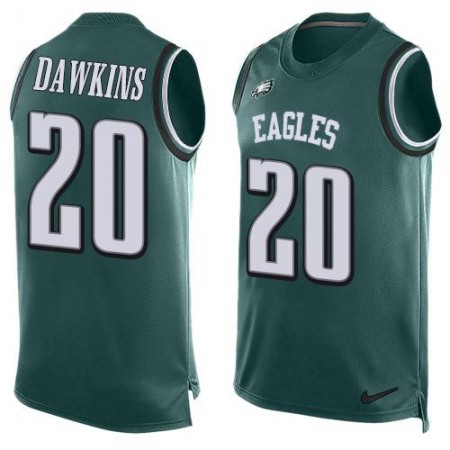 Eagles #20 Brian Dawkins Midnight Green Team Color Men's Stitched NFL Limited Tank Top Jersey