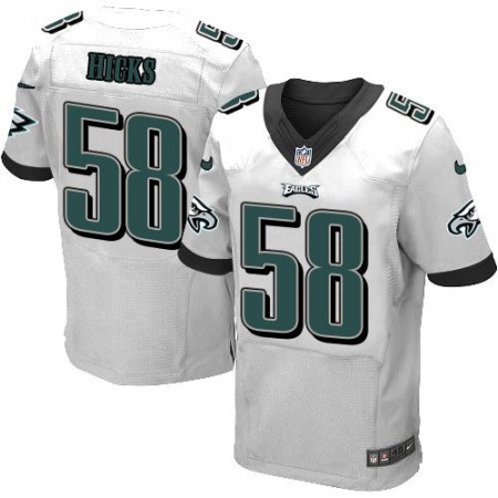 Eagles #58 Jordan Hicks White Men's Stitched NFL New Elite Jersey