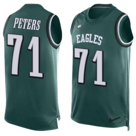 Eagles #71 Jason Peters Midnight Green Team Color Men's Stitched NFL Limited Tank Top Jersey