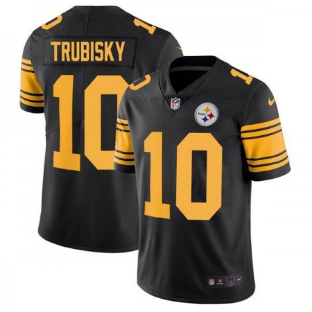 Men's Pittsburgh Steelers #10 Trubisky Black Color Rush Limited Stitched Jersey