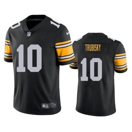 Men's Pittsburgh Steelers #10 Trubisky Black Vapor Untouchable Limited Stitched Jersey