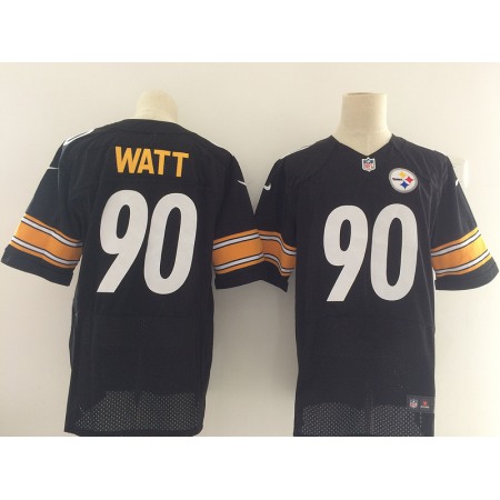 Men's Pittsburgh Steelers #90 T.J. Watt Black 2017 Elite Stitched NFL Jersey