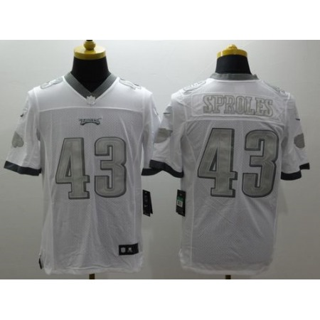 Eagles #43 Darren Sproles White Men's Stitched NFL Limited Platinum Jersey