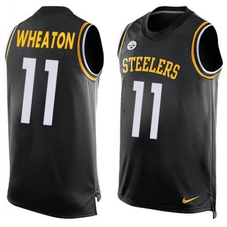 Steelers #11 Markus Wheaton Black Team Color Men's Stitched NFL Limited Tank Top Jersey