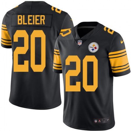 Steelers #20 Rocky Bleier Black Men's Stitched NFL Limited Rush Jersey