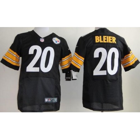 Steelers #20 Rocky Bleier Black Team Color Men's Stitched NFL Elite Jersey