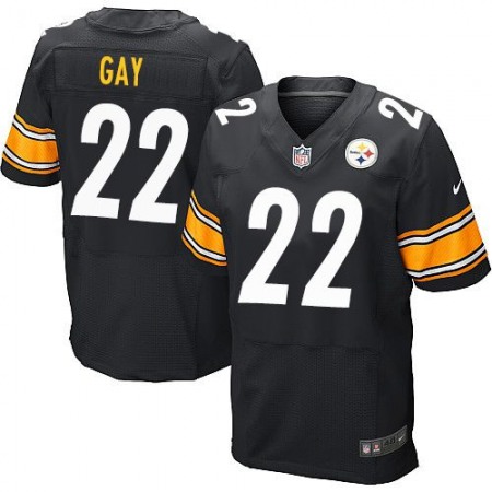 Steelers #22 William Gay Black Team Color Men's Stitched NFL Elite Jersey