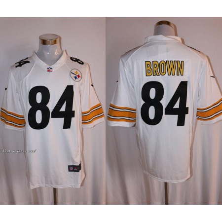 Men's Pittsburgh Steelers #84 Antonio Brown White Stitched NFL Limited Jersey