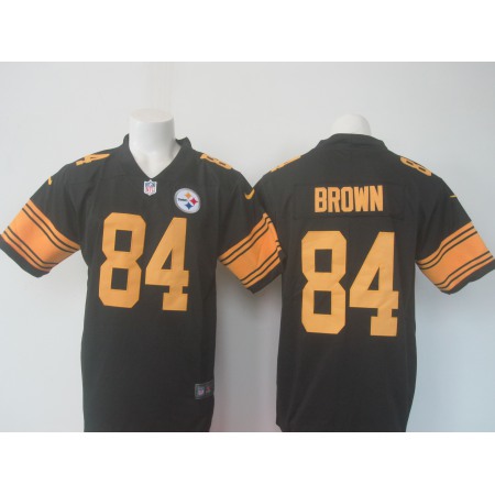 Men's Steelers #84 Antonio Brown Black Limited Rush Stitched NFL Jersey
