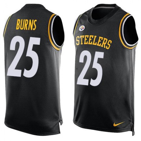 Steelers #25 Artie Burns Black Team Color Men's Stitched NFL Limited Tank Top Jersey