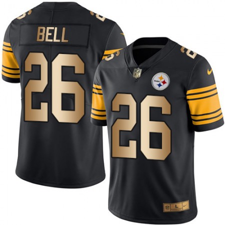 Steelers #26 Le'Veon Bell Black Men's Stitched NFL Limited Gold Rush Jersey