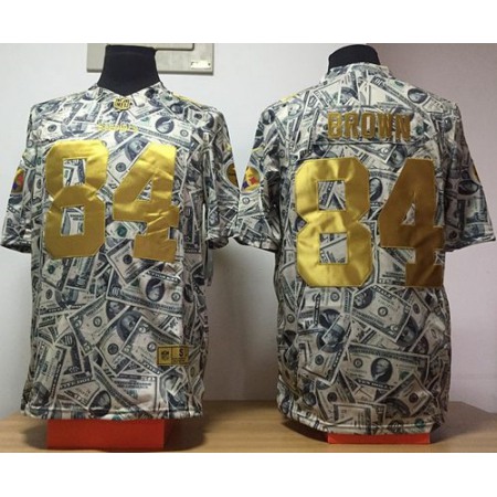 Steelers #84 Antonio Brown Dollar Fashion Men's Stitched NFL Elite Jersey