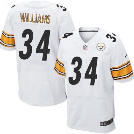 Steelers #34 DeAngelo Williams White Men's Stitched NFL Elite Jersey