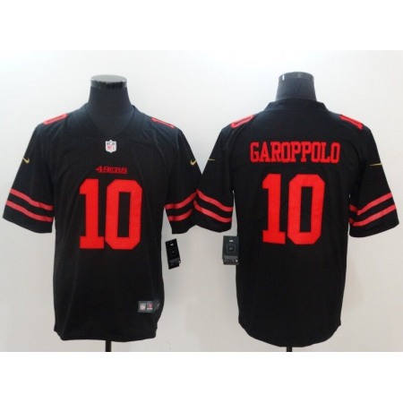 Men's San Francisco 49ers #10 Jimmy Garoppolo Black Vapor Untouchable Limited Stitched NFL Jersey