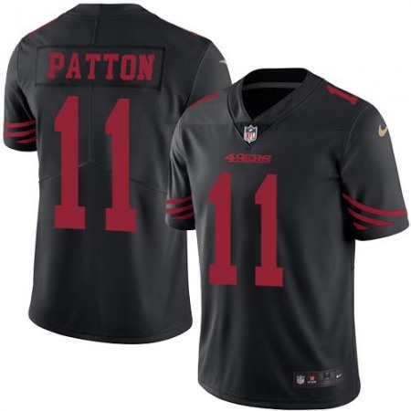49ers #11 Quinton Patton Black Men's Stitched NFL Limited Rush Jersey