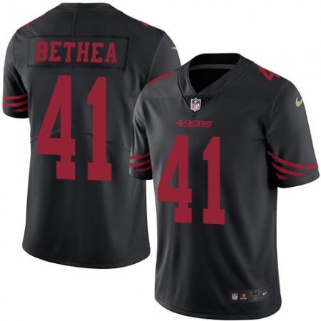 49ers #41 Antoine Bethea Black Men's Stitched NFL Limited Rush Jersey