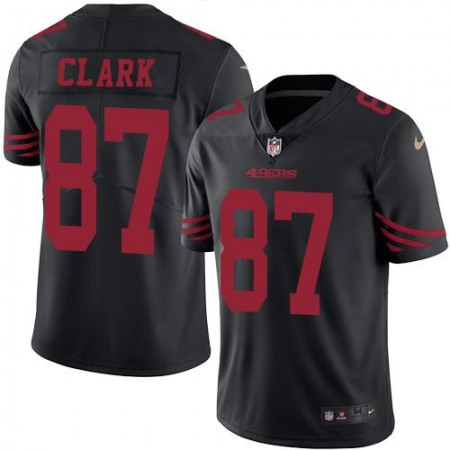 49ers #87 Dwight Clark Black Men's Stitched NFL Limited Rush Jersey