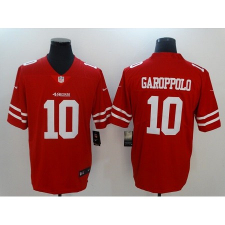 Men's San Francisco 49ers #10 Jimmy Garoppolo Red Vapor Untouchable Limited Stitched NFL Jersey