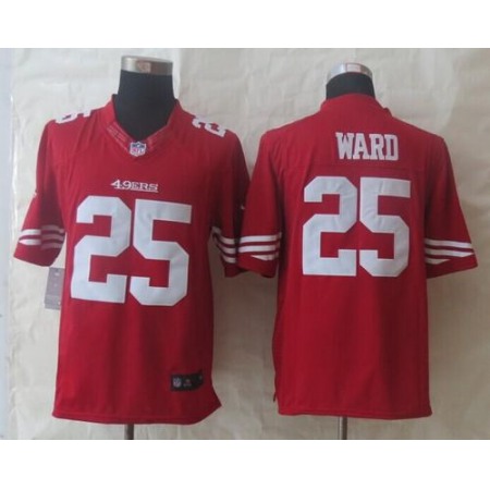 49ers #25 Jimmie Ward Red Team Color Men's Stitched NFL Limited Jersey