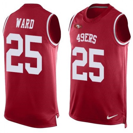 49ers #25 Jimmie Ward Red Team Color Men's Stitched NFL Limited Tank Top Jersey