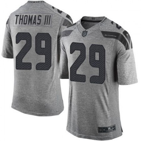 Seahawks #29 Earl Thomas III Gray Men's Stitched NFL Limited Gridiron Gray Jersey