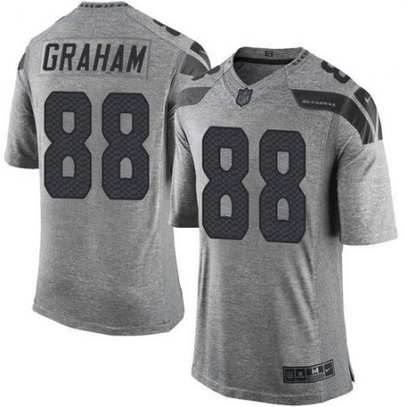 Seahawks #88 Jimmy Graham Gray Men's Stitched NFL Limited Gridiron Gray Jersey