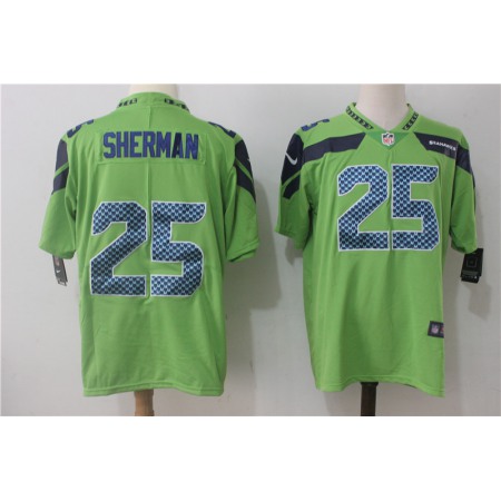 Men's Seattle Seahawks #25 Richard Sherman Green Stitched NFL Vapor Untouchable Limited Jersey
