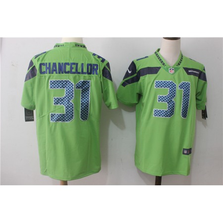 Men's Seattle Seahawks #31 Kam Chancellor Steel Green Stitched NFL Vapor Untouchable Limited Jersey